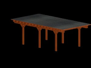 ゲーム用のローポリ小屋 3Dモデル