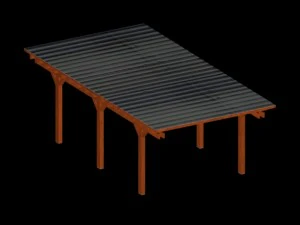 low poly shed for games 3D Model