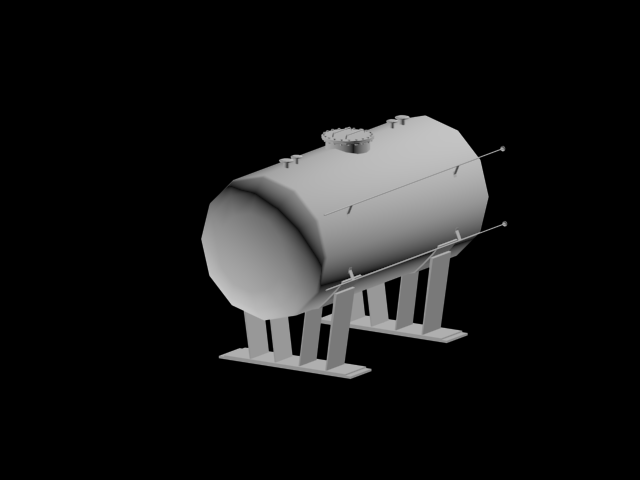 industrial tank lod0lod1 3D Model .c4d .max .obj .3ds .fbx .stl .blend 