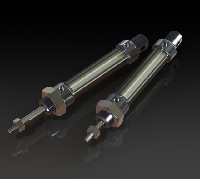 air-cylinder-16x25mm-1 Model 3D .c4d .max .obj .3ds .fbx .stl .blend 