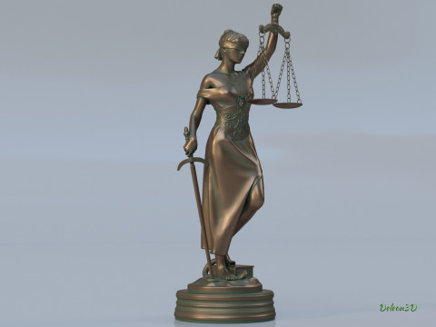 Statue justice themis 3D Model