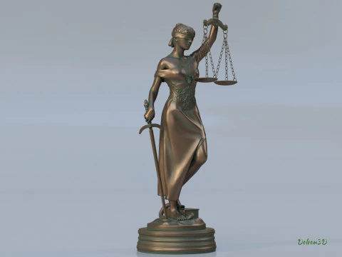 Статуя правосудия 3D Модель