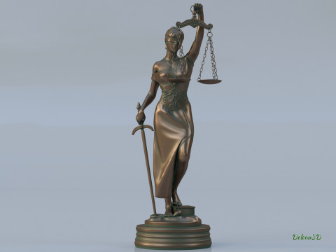 Statue justice themis 3D Model