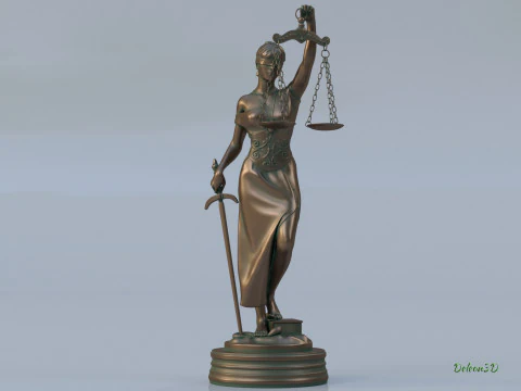Statue justice themis 3D Model