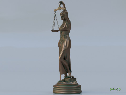 Statue justice themis 3D Model