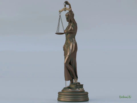 Statue justice themis 3D Model