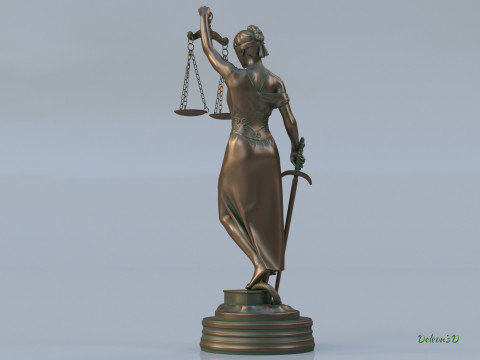 Statue justice themis 3D Model