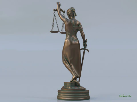 Statue justice themis 3D Model