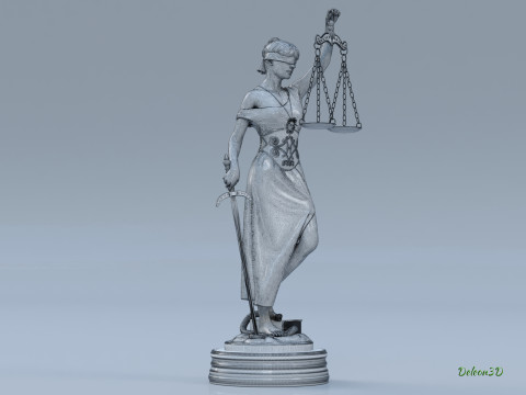 Statue justice themis 3D Model