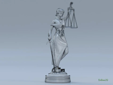 Statue justice themis 3D Model