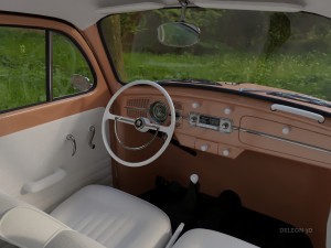volkswagen beetle fusca 1969 3D Model