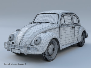 volkswagen beetle fusca 1969 3D Model