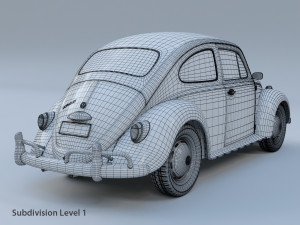 volkswagen beetle fusca 1969 3D Model