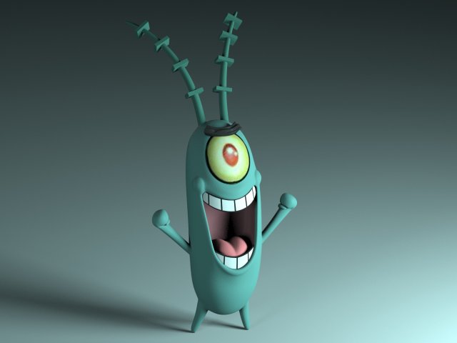 plankton 3D Модель .c4d .max .obj .3ds .fbx .stl .blend 