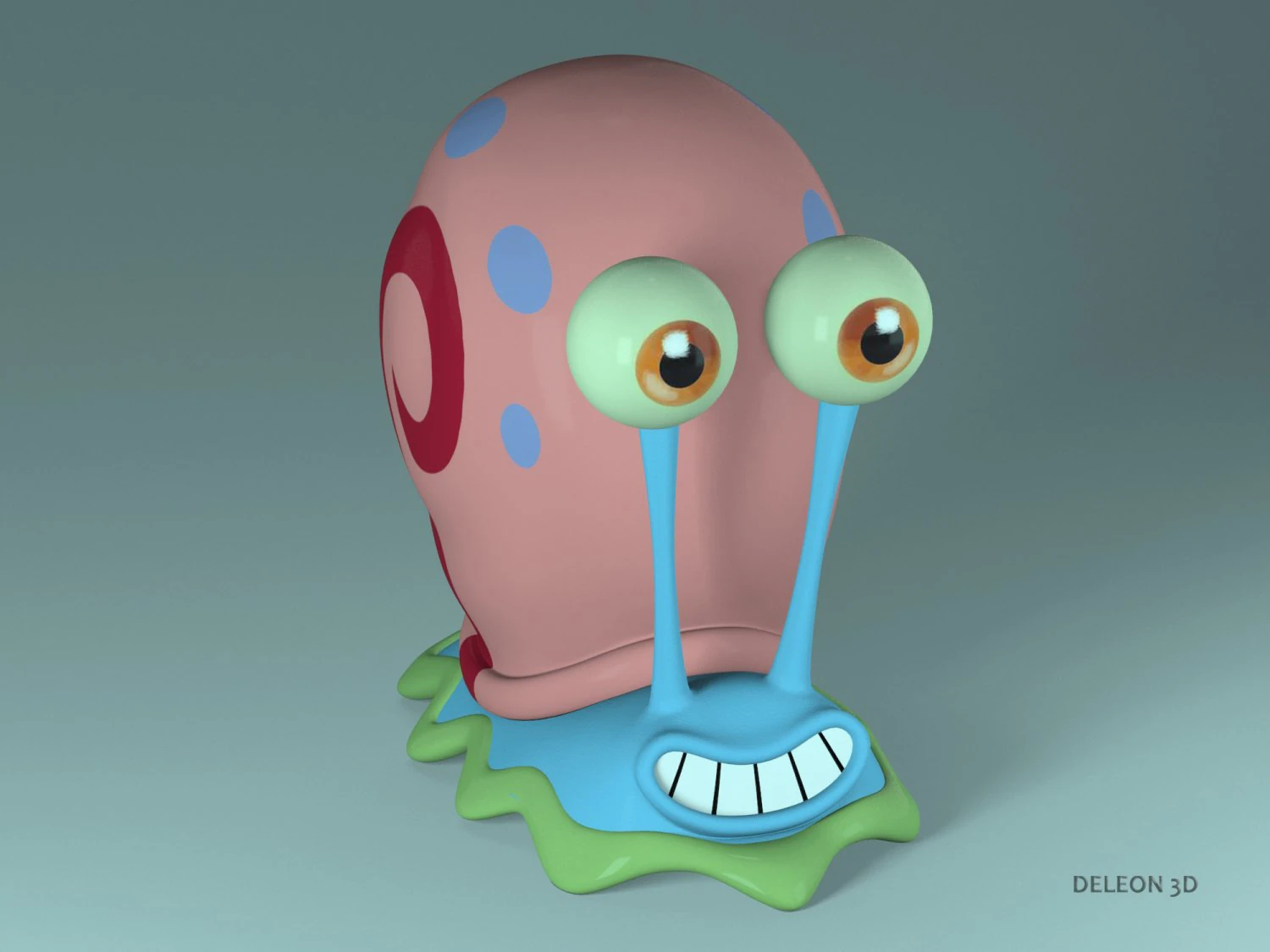 gary the snail 3D Model .c4d .max .obj .3ds .fbx .stl .blend 