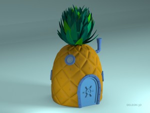 pineapple spongebob 3D 모델