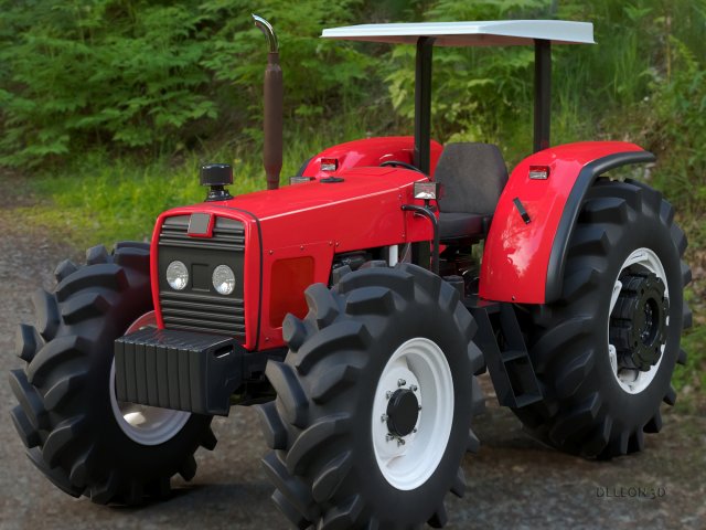 tractor generic 3D Модель .c4d .max .obj .3ds .fbx .stl .blend 