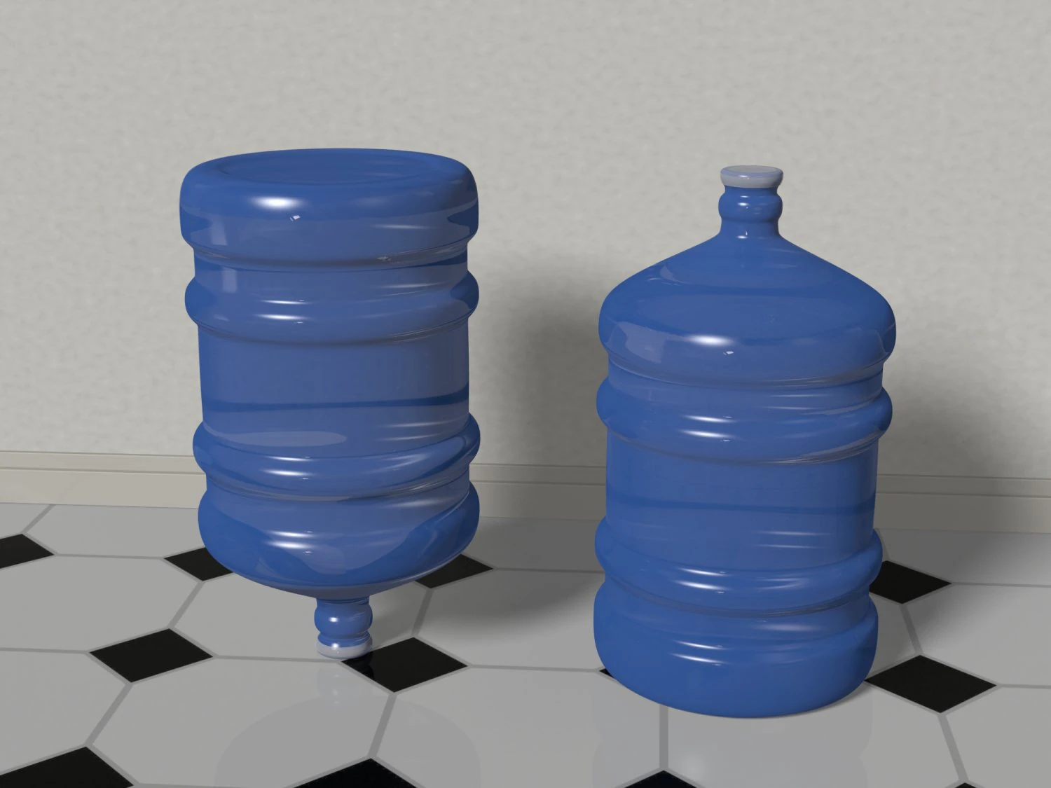 water bottle 5 gallons 3D Model .c4d .max .obj .3ds .fbx .stl .blend 