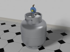 gas bottle with regulator 3D Model