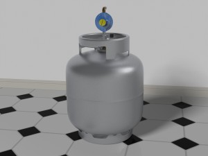 gas bottle with regulator 3Dモデル