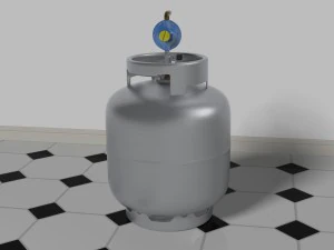 gas bottle with regulator 3D Model