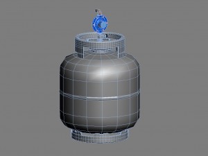 gas bottle with regulator 3Dモデル