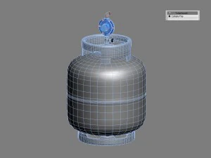 gas bottle with regulator 3D Model