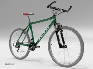 green mountain bike 3D Model