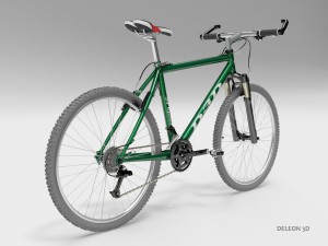 green mountain bike 3D-Modell