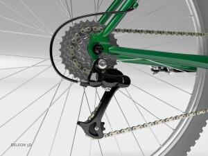 green mountain bike 3D-Modell