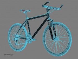 green mountain bike 3D-Modell