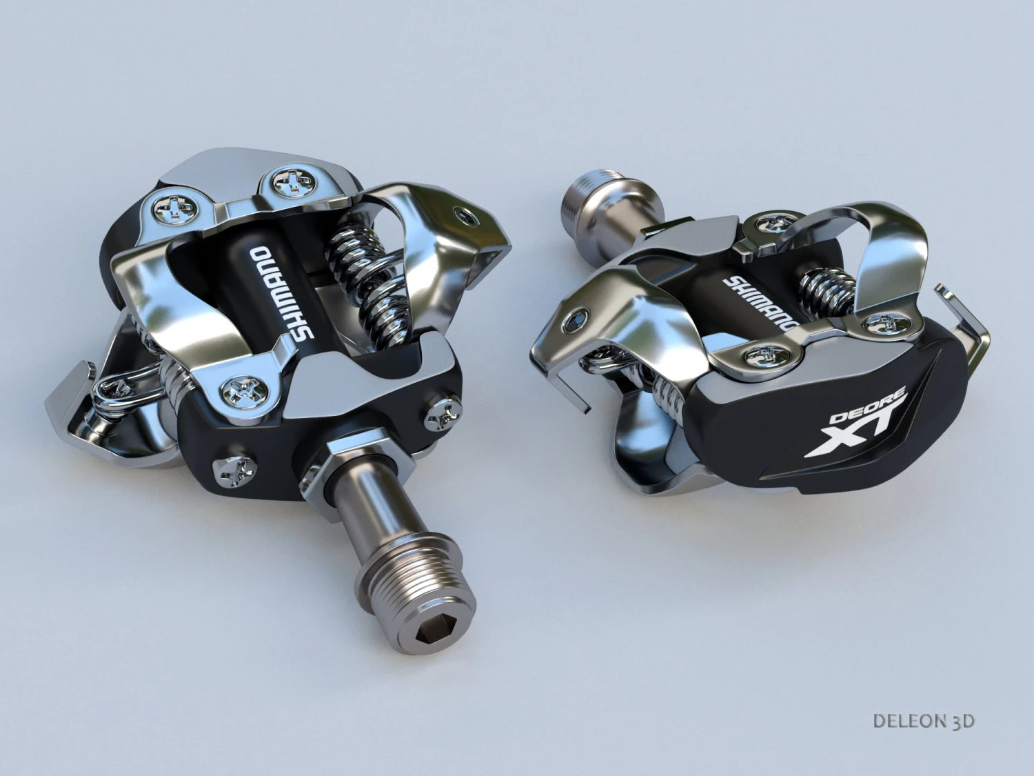 clipless shimano spd pedals 3D Model .c4d .max .obj .3ds .fbx .stl .blend 