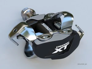clipless shimano spd pedals 3D Model