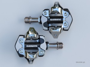 clipless shimano spd pedals Modelo 3D