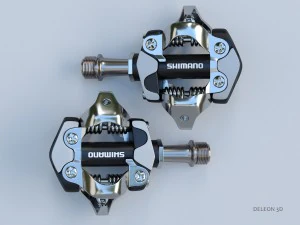 clipless shimano spd pedals 3D Model