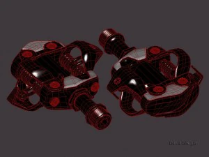 clipless shimano spd pedals 3D Model