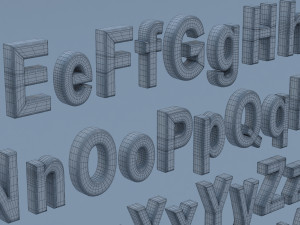 alphanumerics characters in arial format Modelo 3D