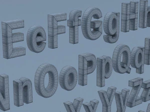 alphanumerics characters in arial format 3D Model