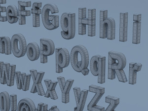 alphanumerics characters in arial format Modelo 3D
