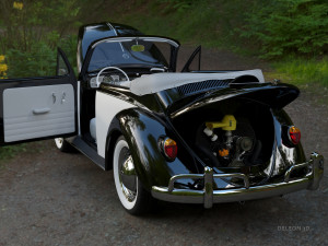 volkswagen beetle convertible 3D-Modell