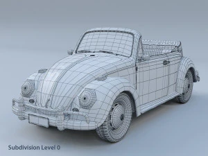 volkswagen beetle convertible 3D Model