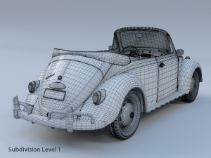 volkswagen beetle convertible 3D-Modell