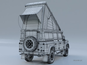 land rover defender 110 camper 3Dモデル