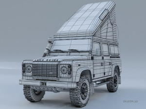 land rover defender 110 camper 3Dモデル