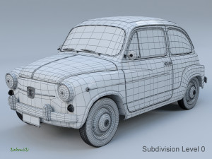 fiat 600 3Dモデル
