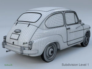 fiat 600 3D Model
