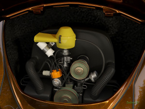 golden beetle fusca 1969 Model 3D