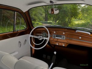 golden beetle fusca 1969 Model 3D