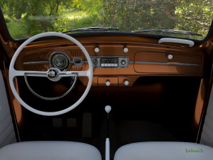 golden beetle fusca 1969 Model 3D