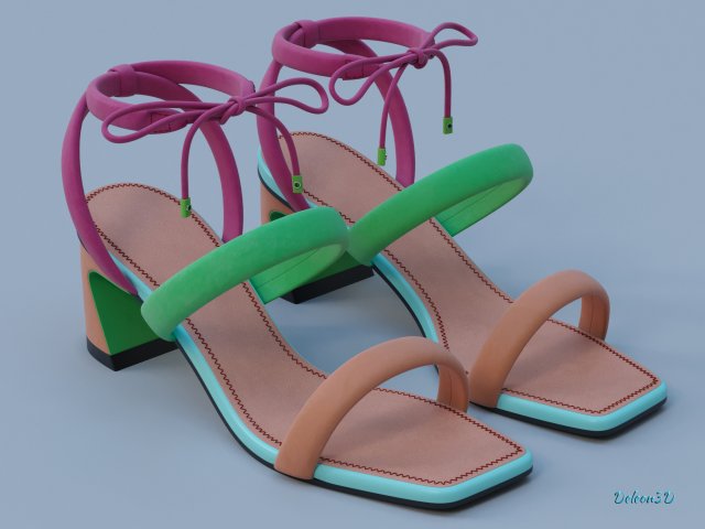 Sandal 3Dモデル .c4d .max .obj .3ds .fbx .stl .blend